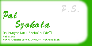 pal szokola business card
